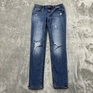 Vigoss Jeans Womens 27x29 Blue Jagger Skinny Classic Fit Medium Wash Denim Logo